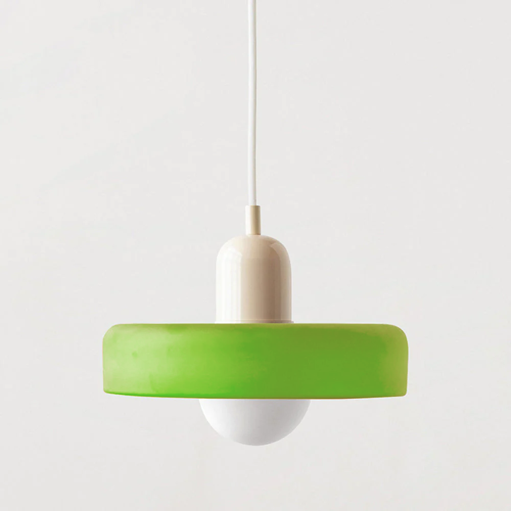 Pendant lamp made of colored glass