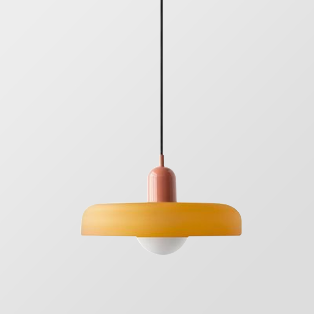 Pendant lamp made of colored glass