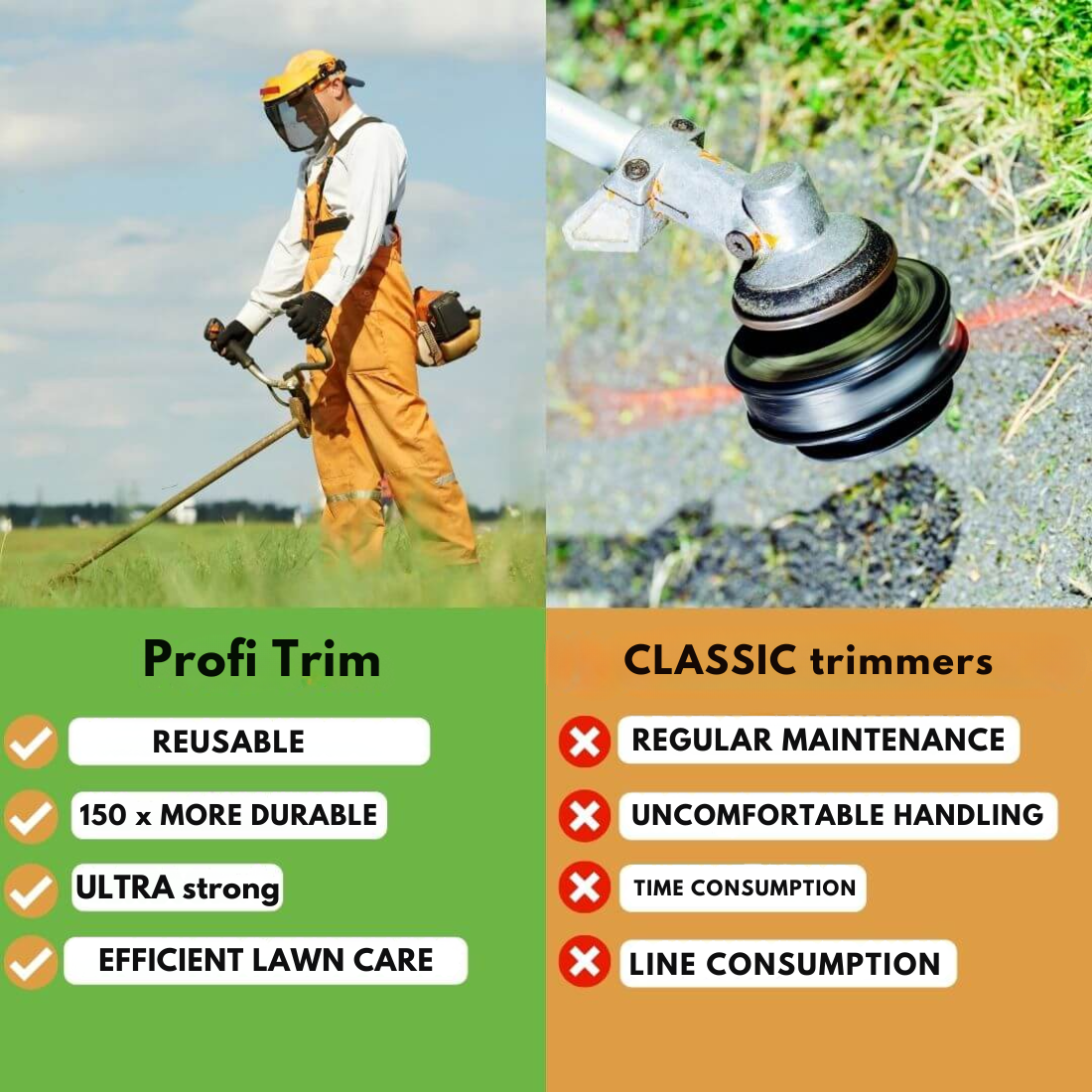ProfiTrim - The indestructible grass trimmer for perfect results