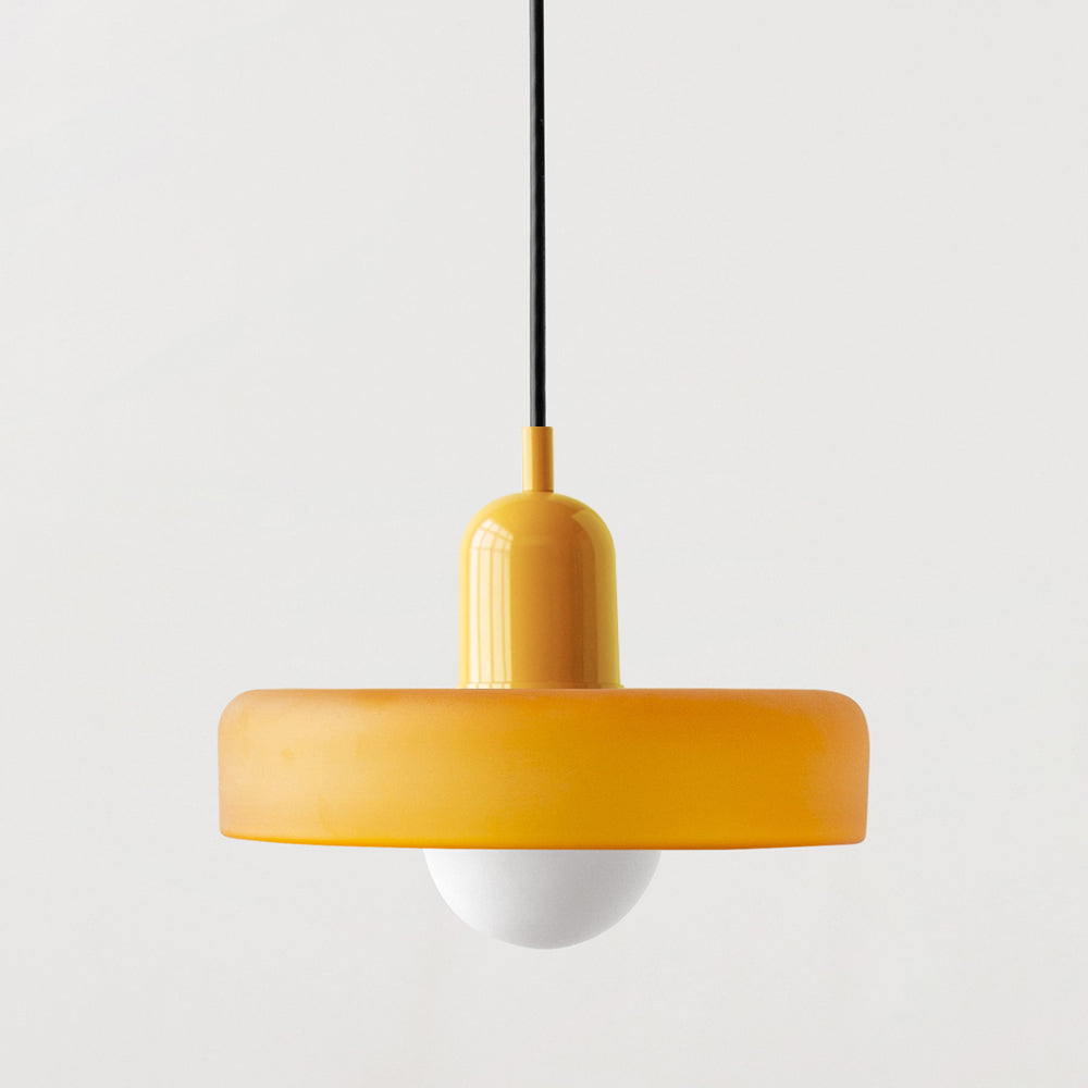 Pendant lamp made of colored glass