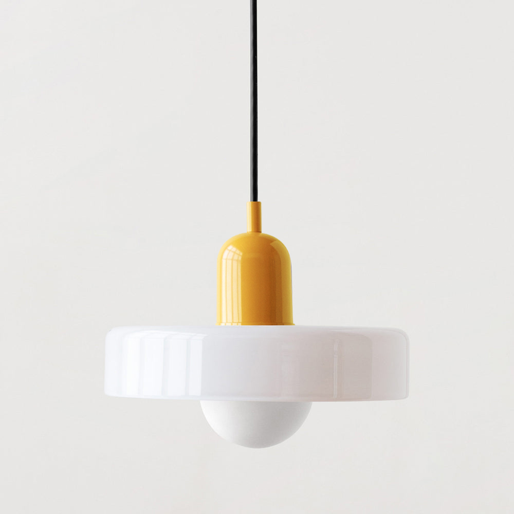 Pendant lamp made of colored glass