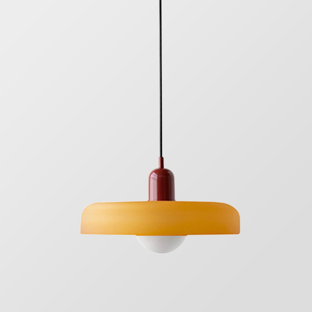 Pendant lamp made of colored glass