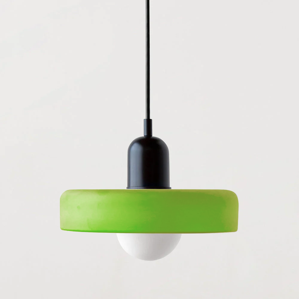Pendant lamp made of colored glass