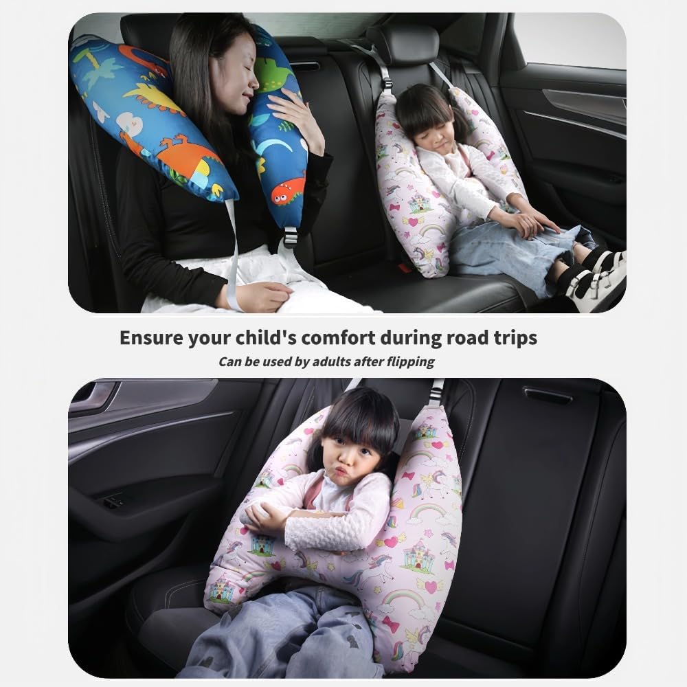 Children's travel pillow with secure fit