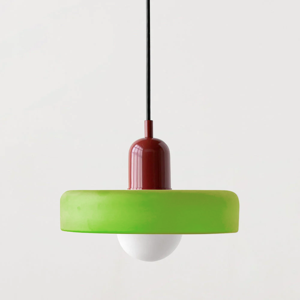 Pendant lamp made of colored glass