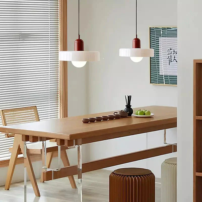 Pendant lamp made of colored glass