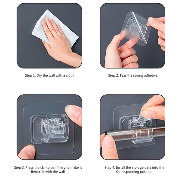 Practical hooks for easy and tidy storage (x4)