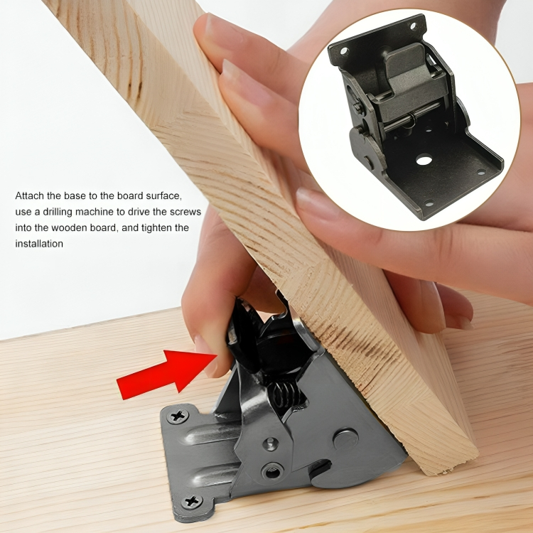 90 Degree Self-Locking Folding Steel Furniture Hinges (x2)
