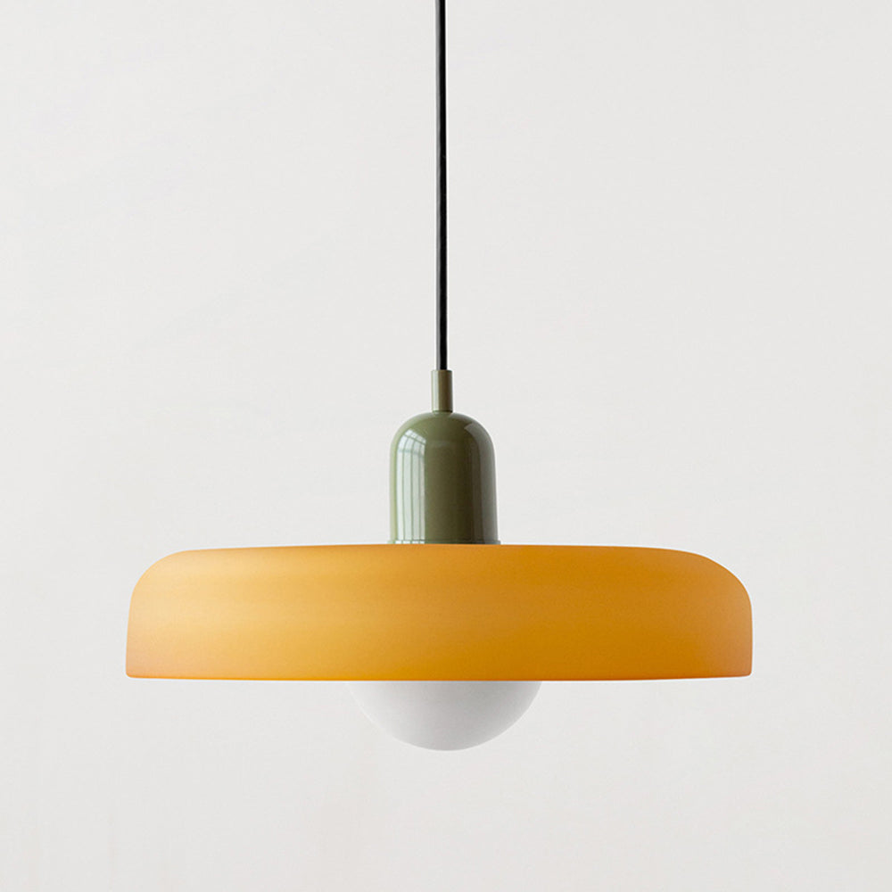 Pendant lamp made of colored glass