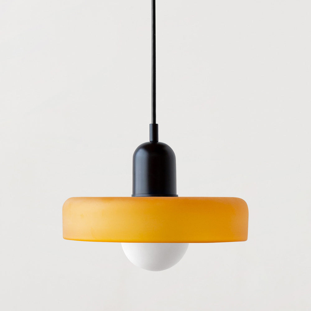 Pendant lamp made of colored glass