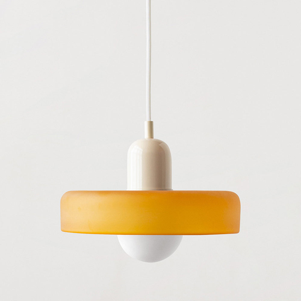 Pendant lamp made of colored glass