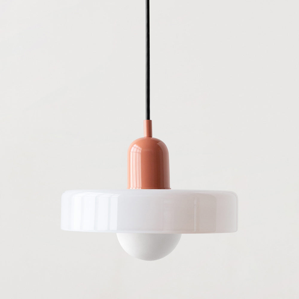 Pendant lamp made of colored glass