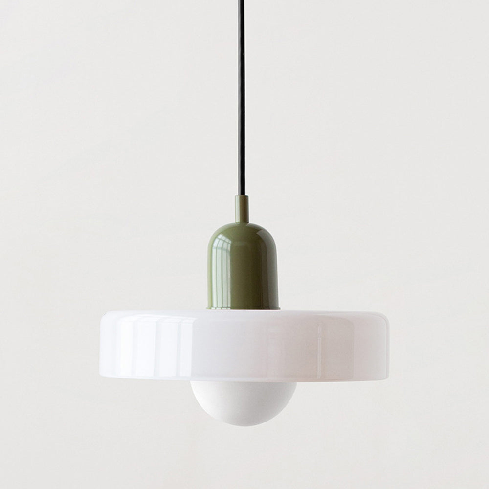 Pendant lamp made of colored glass