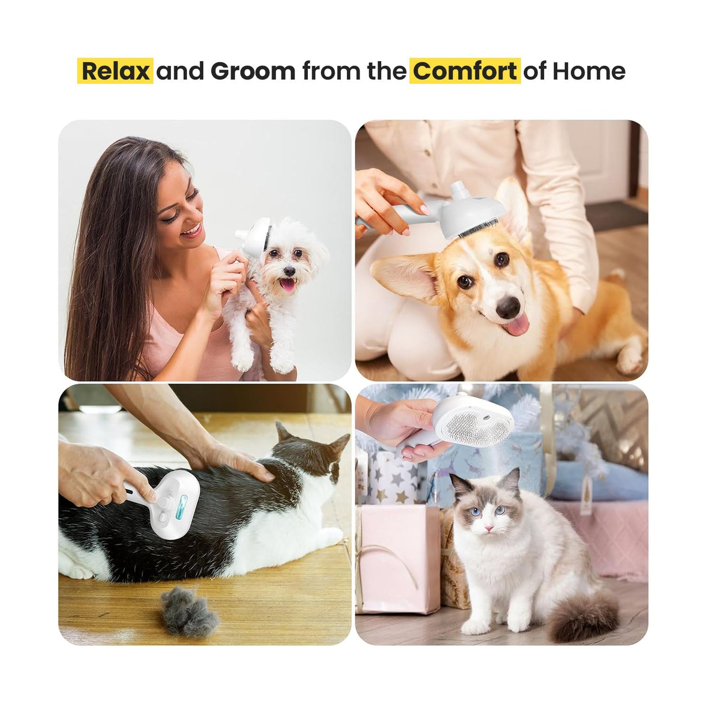 Pawlish Pet Grooming Brush