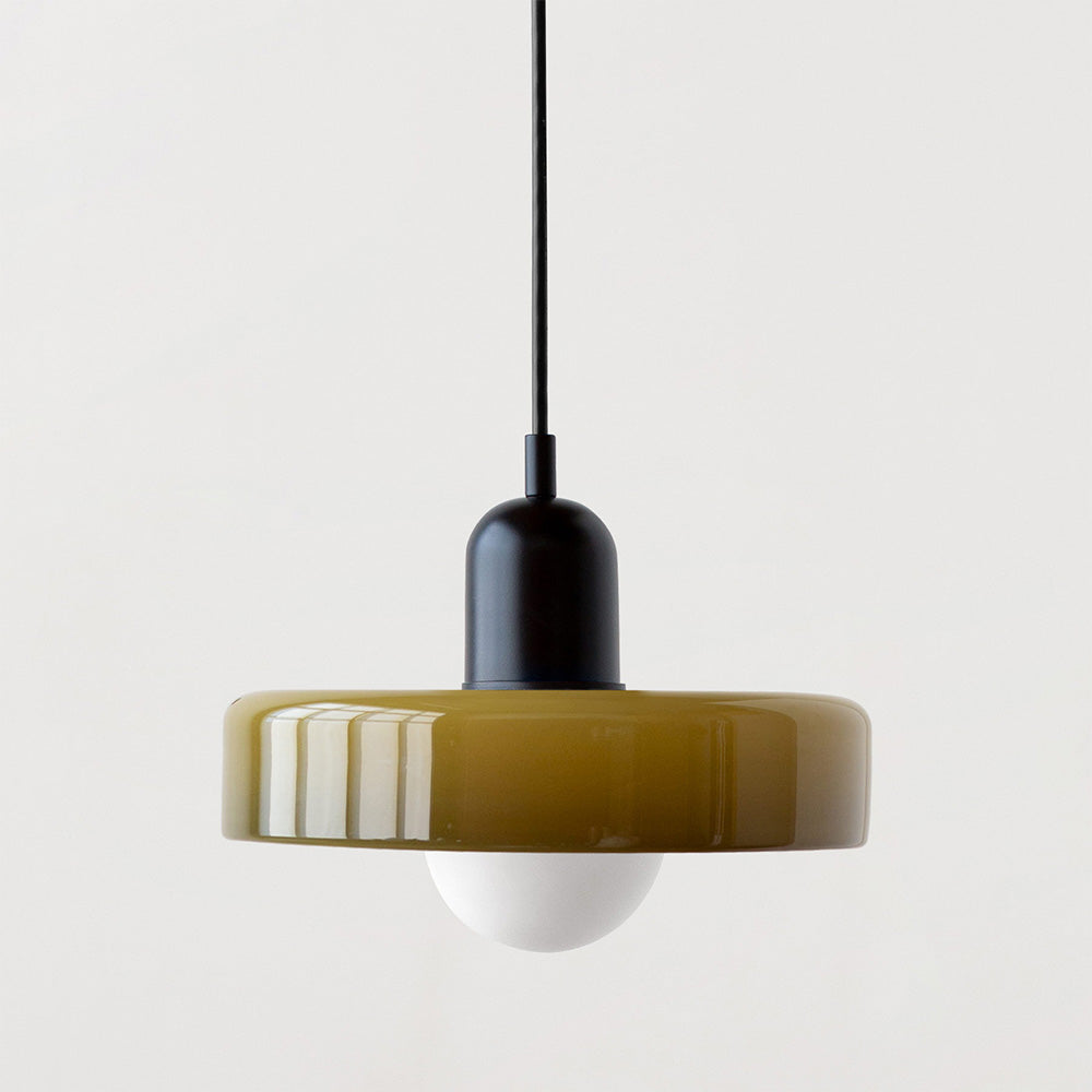 Pendant lamp made of colored glass