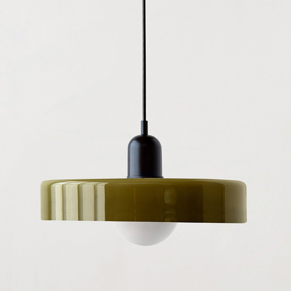 Pendant lamp made of colored glass