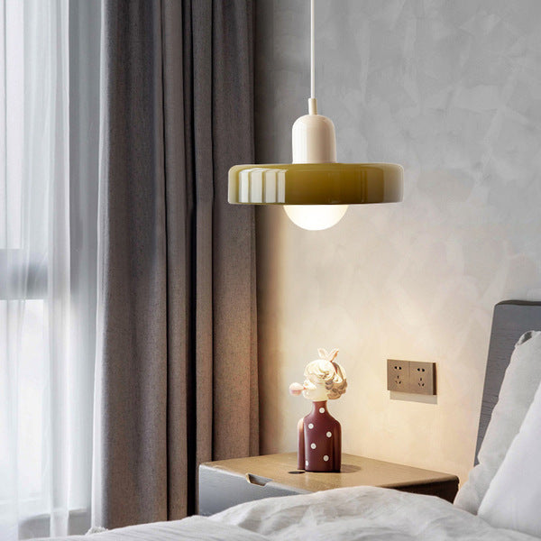 Pendant lamp made of colored glass