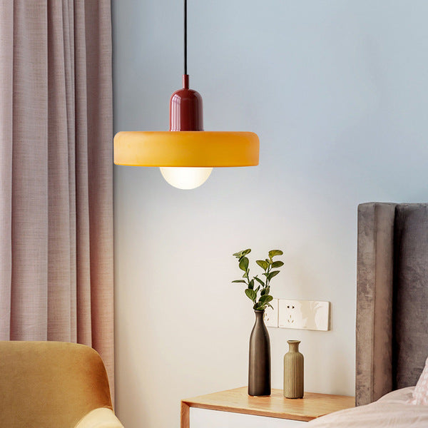 Pendant lamp made of colored glass
