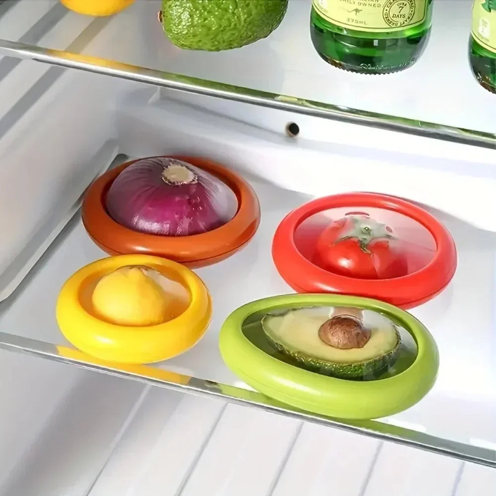 Reusable lids for cut fruits and vegetables (x4)
