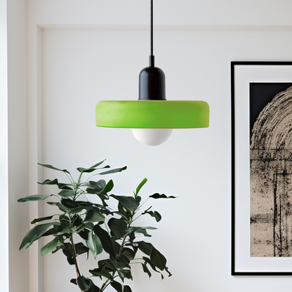 Pendant lamp made of colored glass