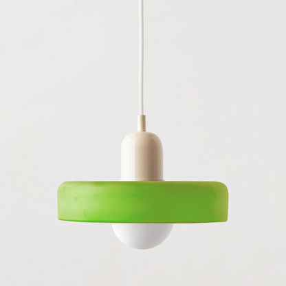 Pendant lamp made of colored glass