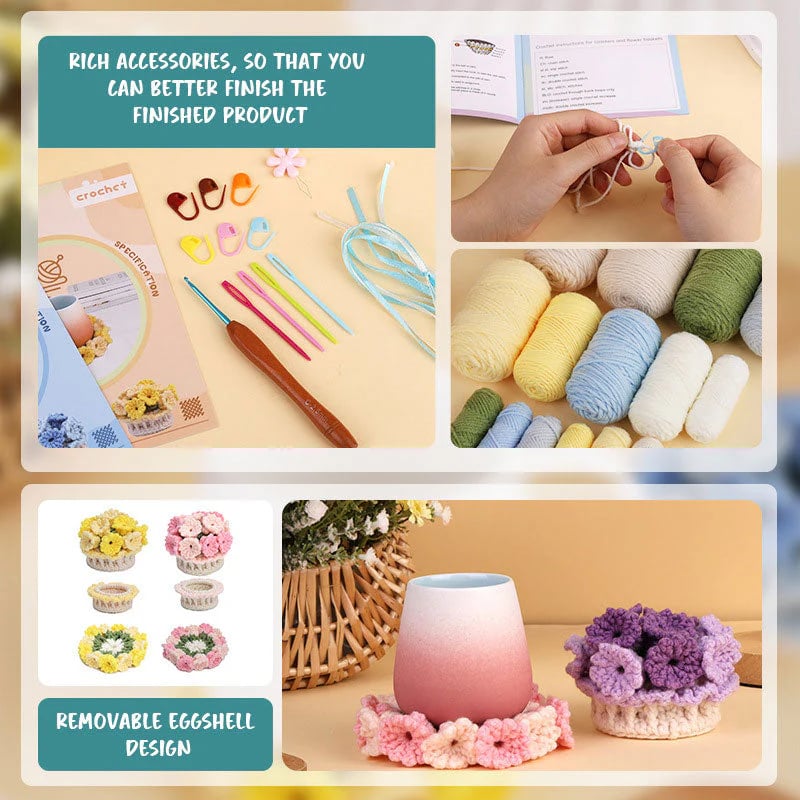 Handmade Diy Lily Of The Valley Coasters-Buy and get a free tutorial book