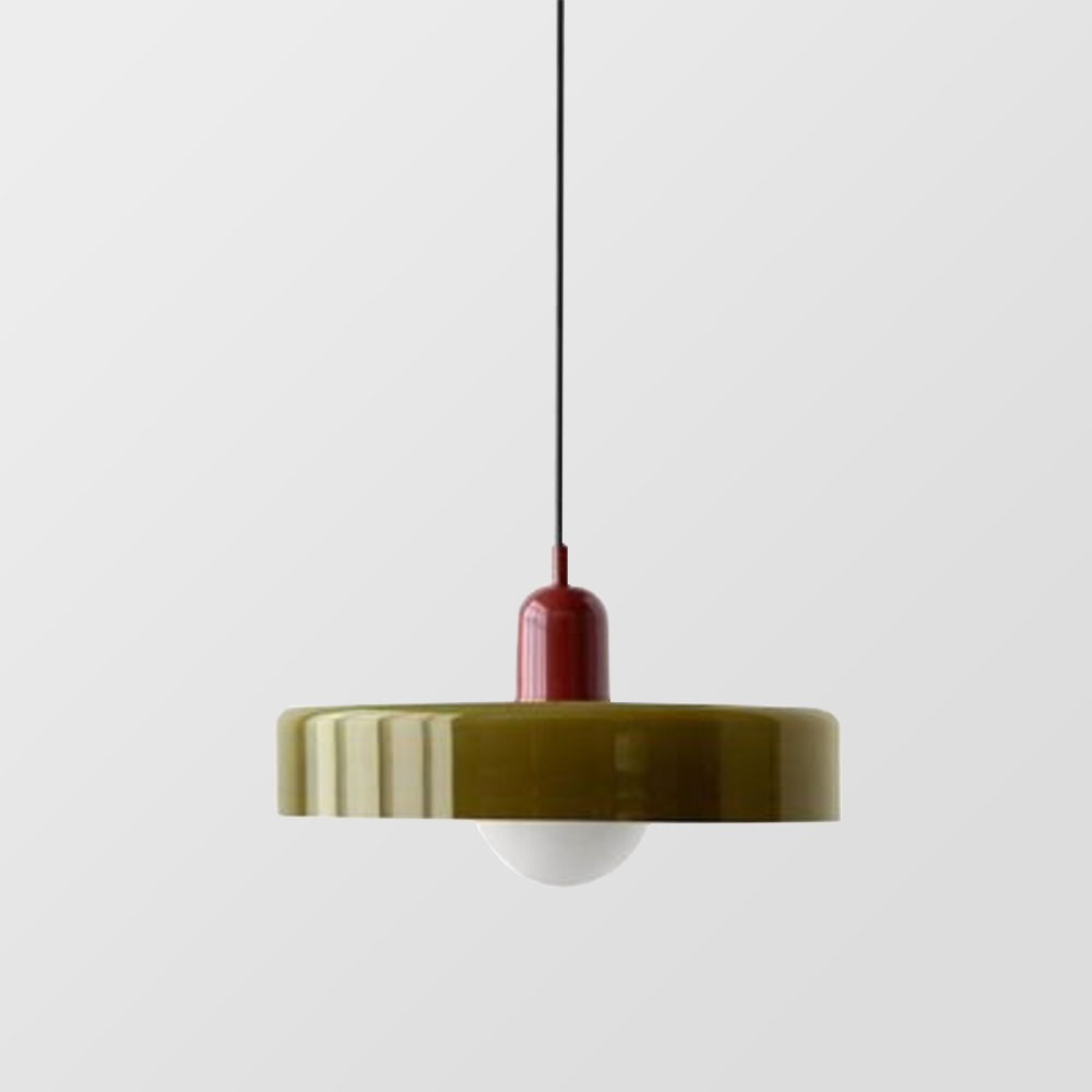 Pendant lamp made of colored glass