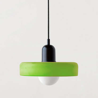Pendant lamp made of colored glass