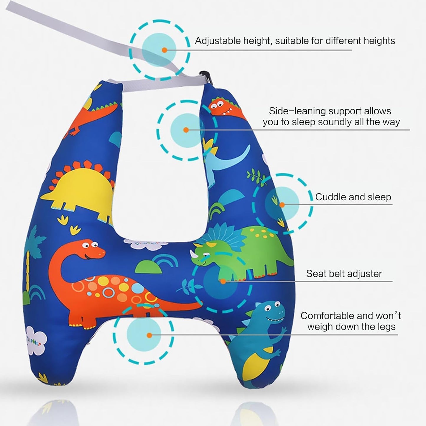 Children's travel pillow with secure fit