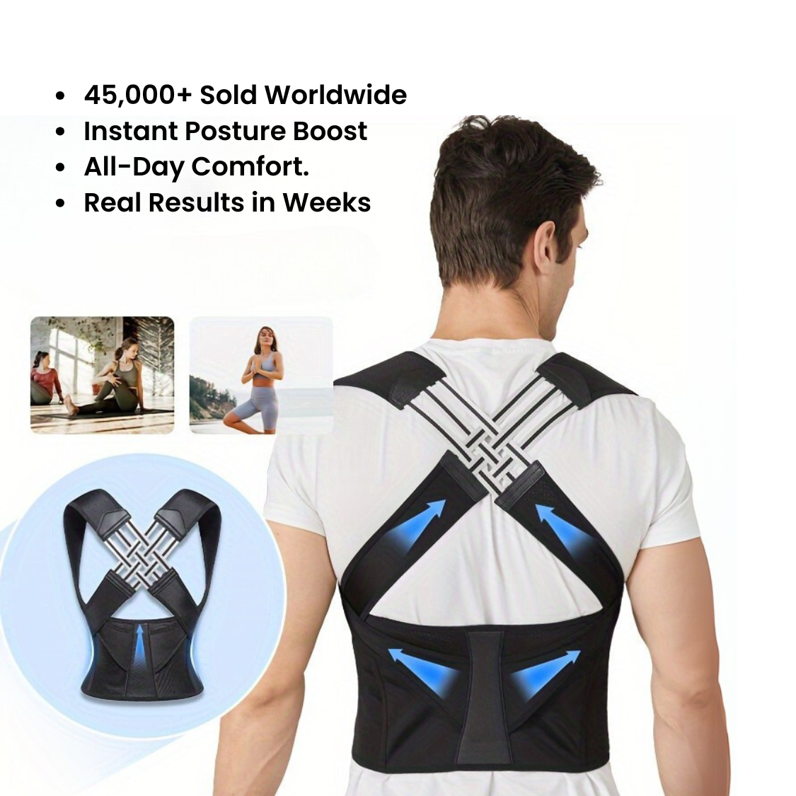 Adjustable Back and Shoulder Posture Corrector (Unisex)