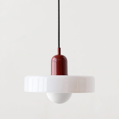 Pendant lamp made of colored glass