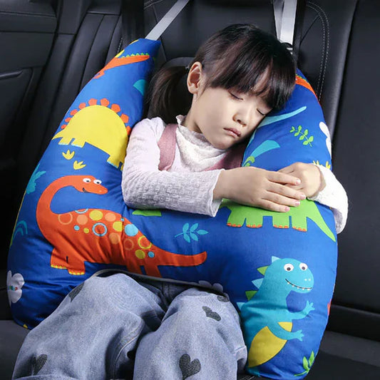 Children's travel pillow with secure fit