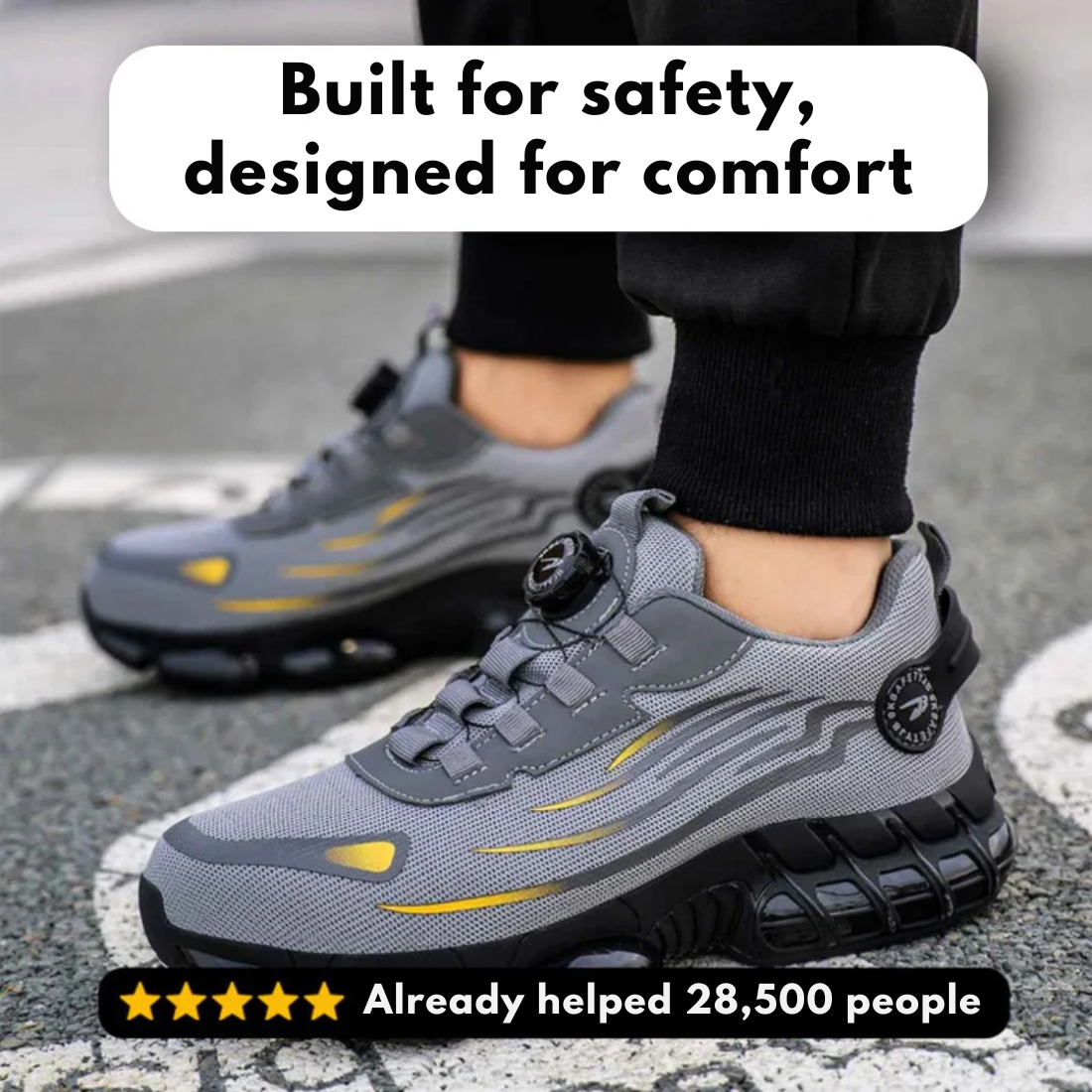 SafeStep - ergonomic and pain-relieving safety shoe - certified according to EN ISO 20345