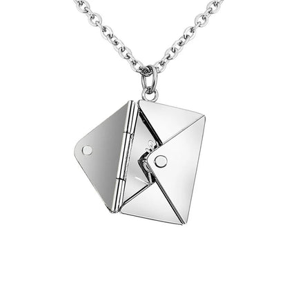 Secret envelope necklace with a hidden love message