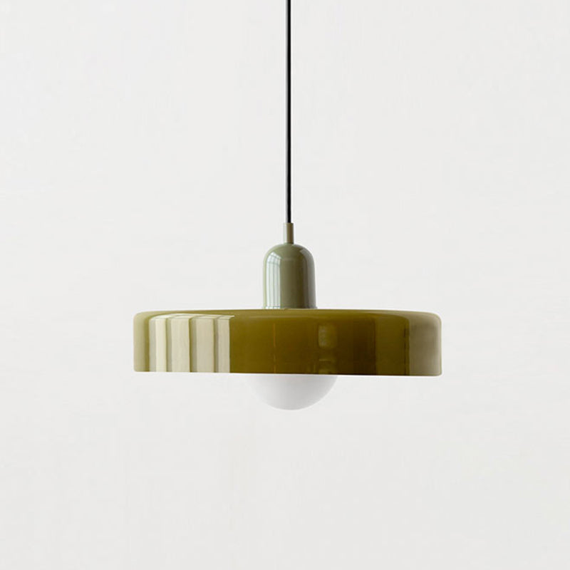 Pendant lamp made of colored glass
