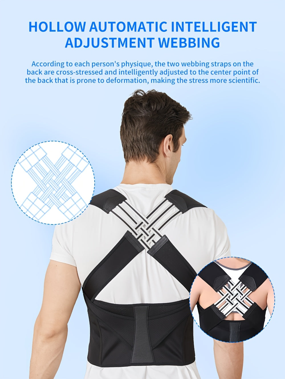 Adjustable Back and Shoulder Posture Corrector (Unisex)